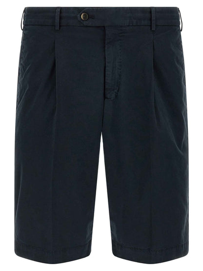 Blue Cotton Bermuda Shorts