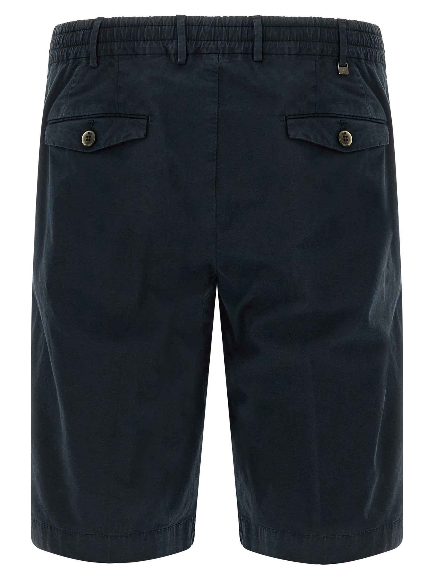 Blue Cotton Bermuda Shorts