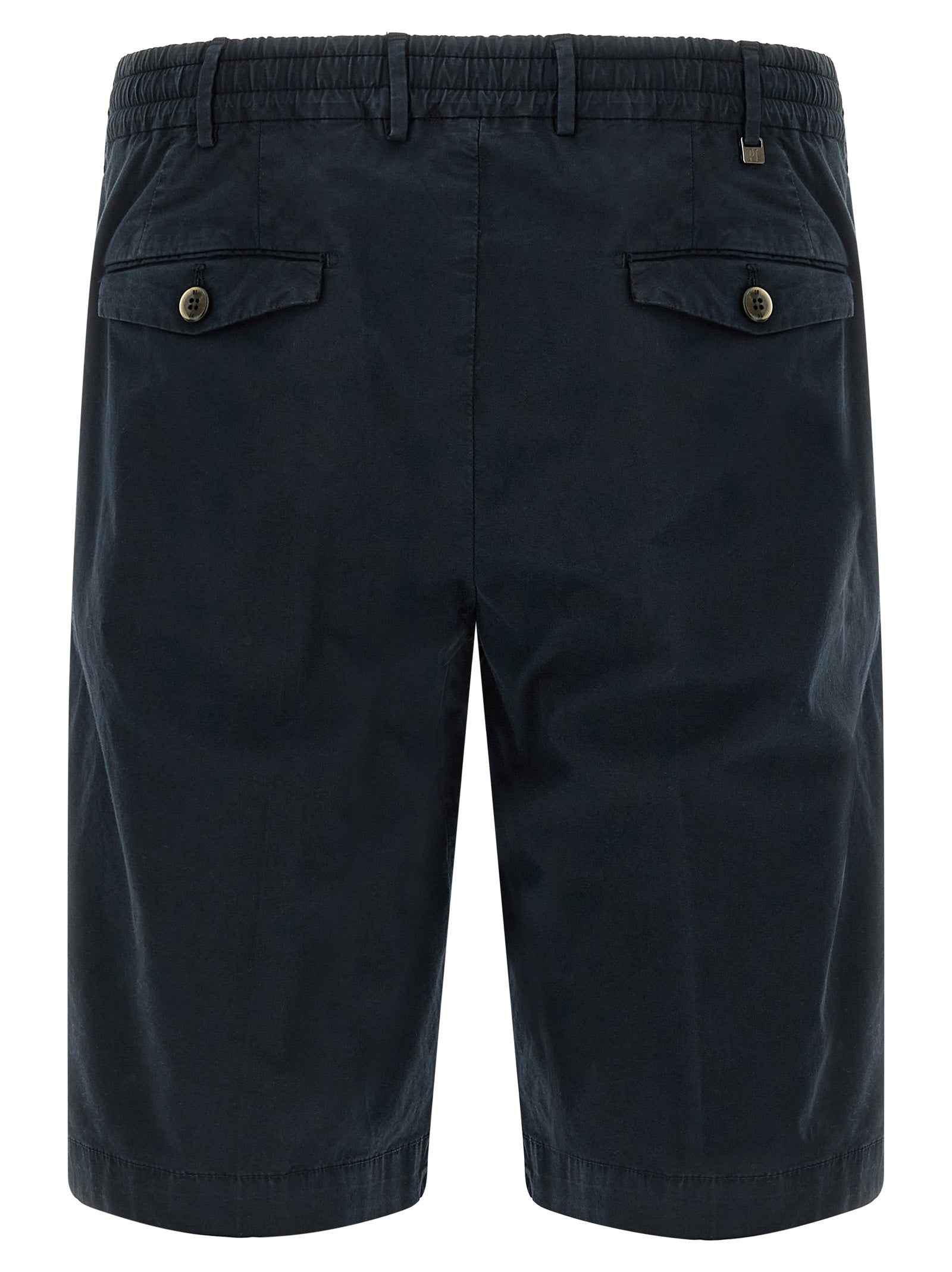 Blue Cotton Bermuda Shorts