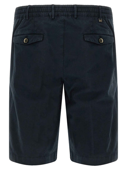 Blue Cotton Bermuda Shorts