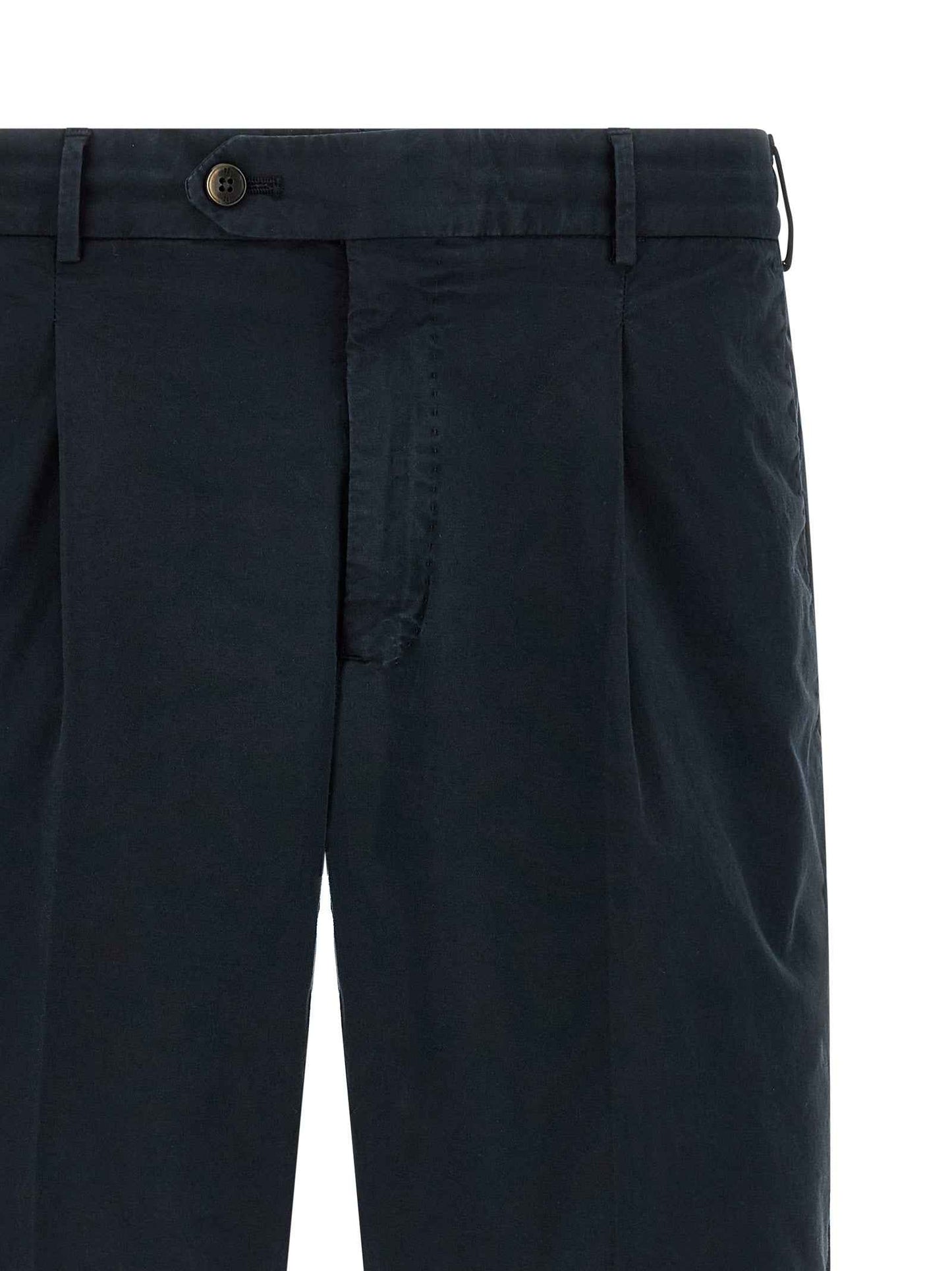Blue Cotton Bermuda Shorts