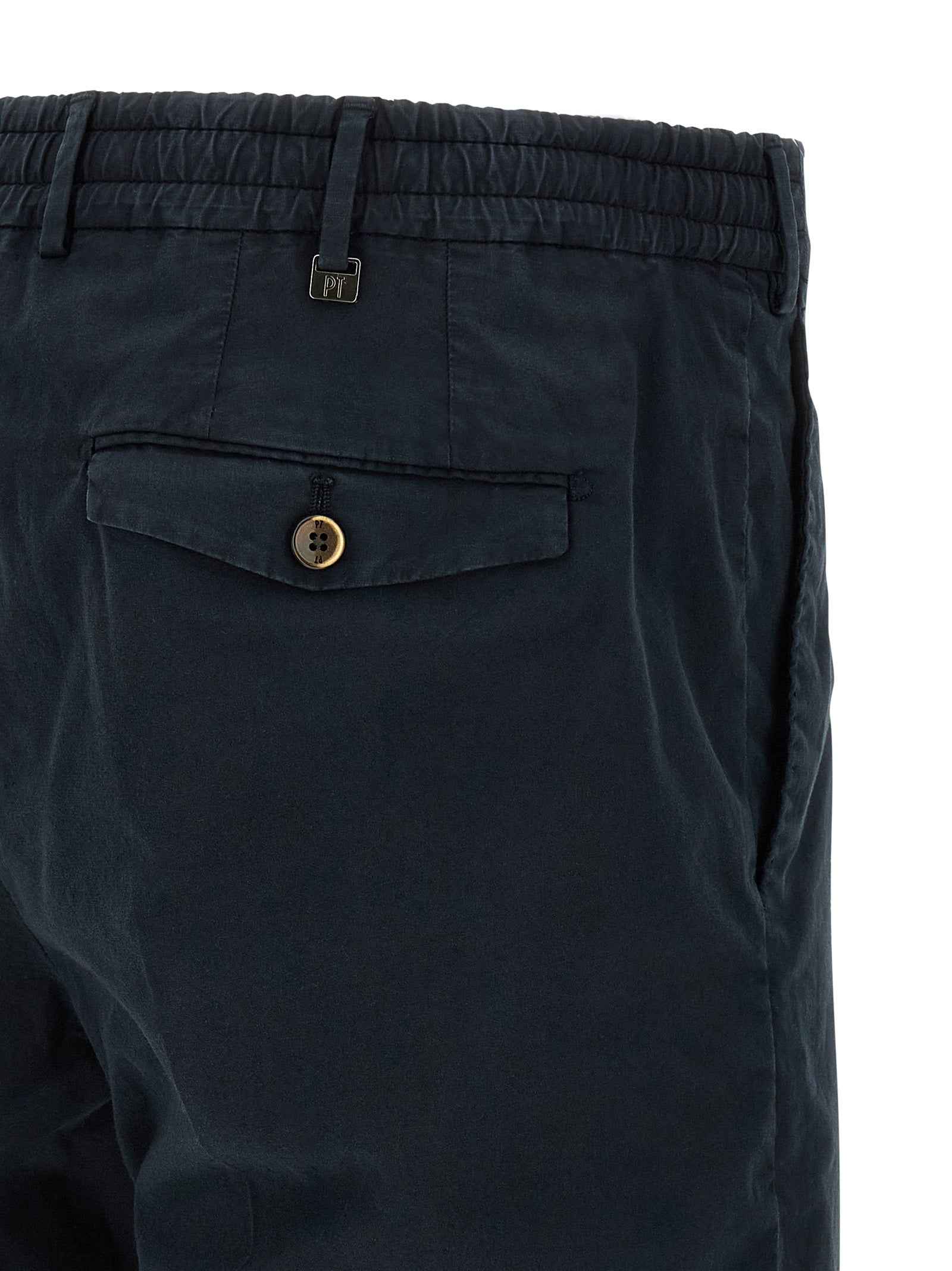 Blue Cotton Bermuda Shorts
