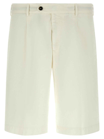 White Cotton Bermuda Shorts