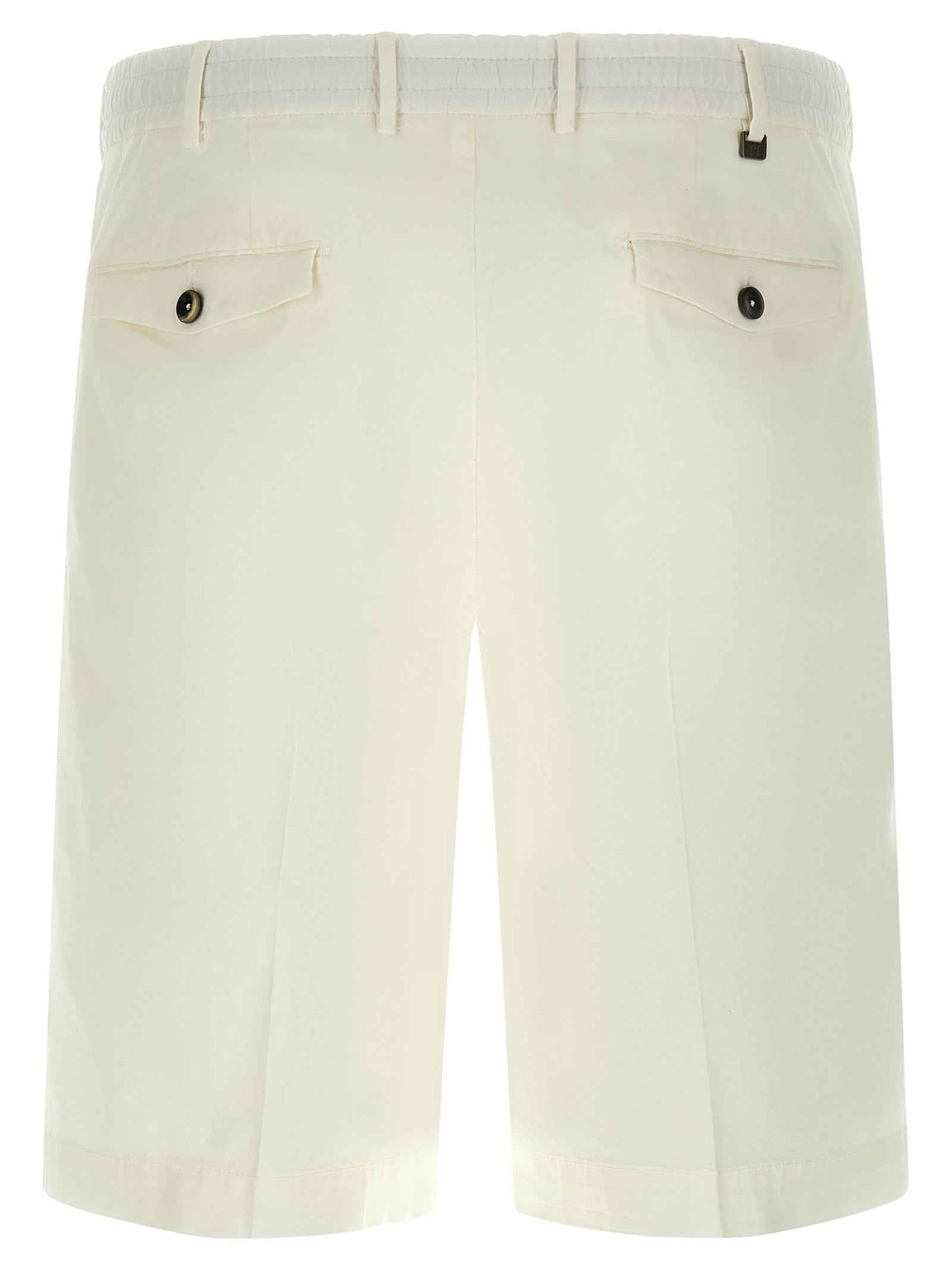White Cotton Bermuda Shorts