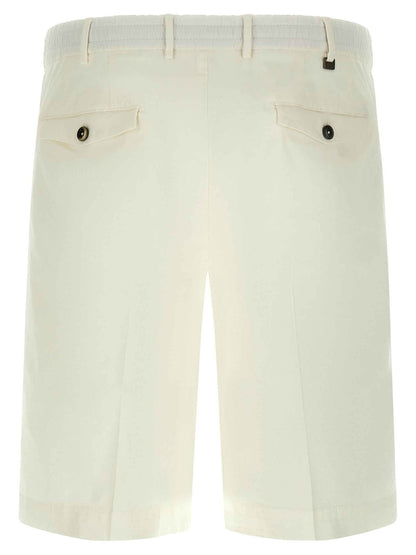 White Cotton Bermuda Shorts