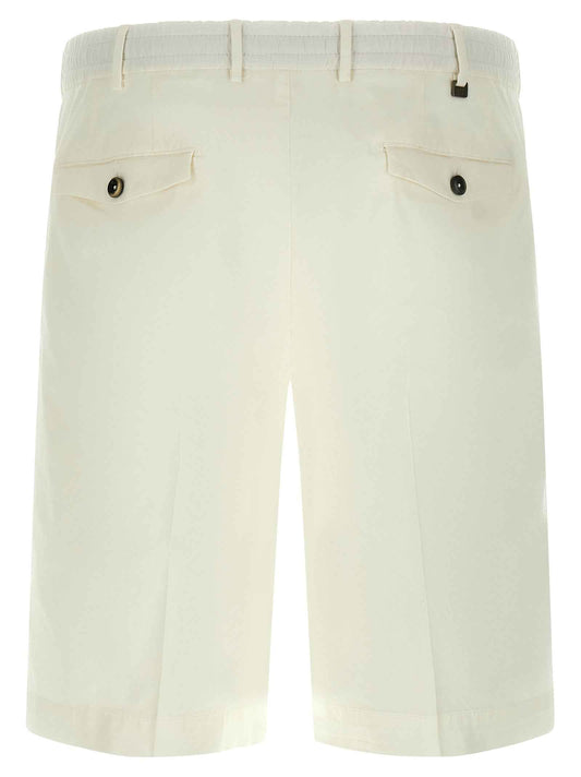 White Cotton Bermuda Shorts