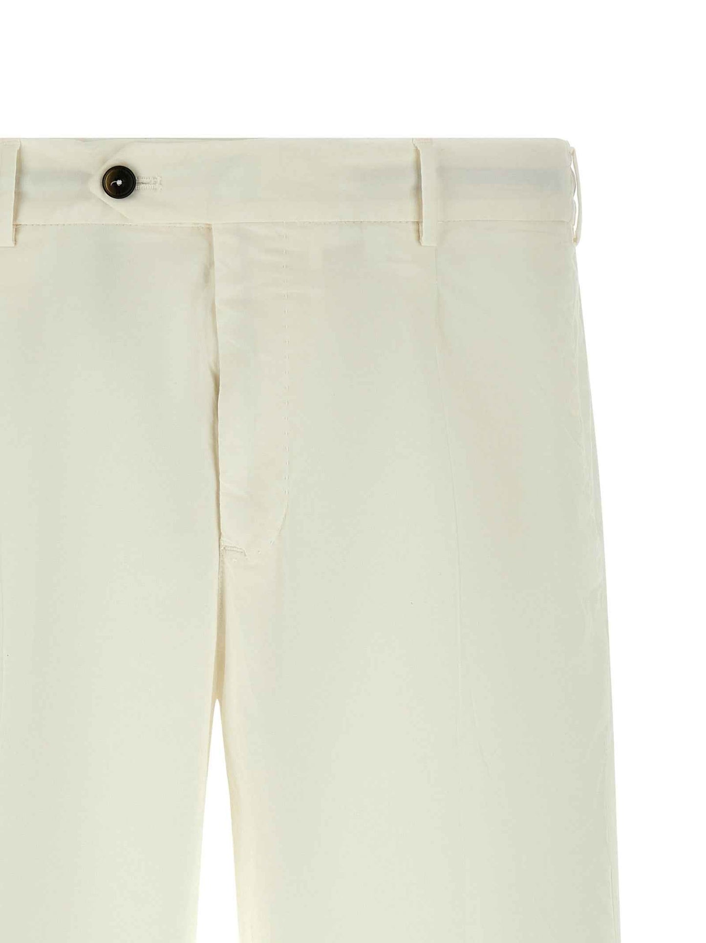 White Cotton Bermuda Shorts
