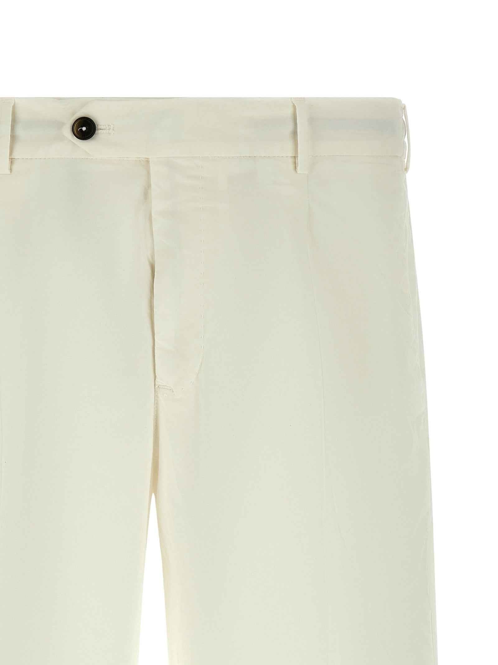 White Cotton Bermuda Shorts