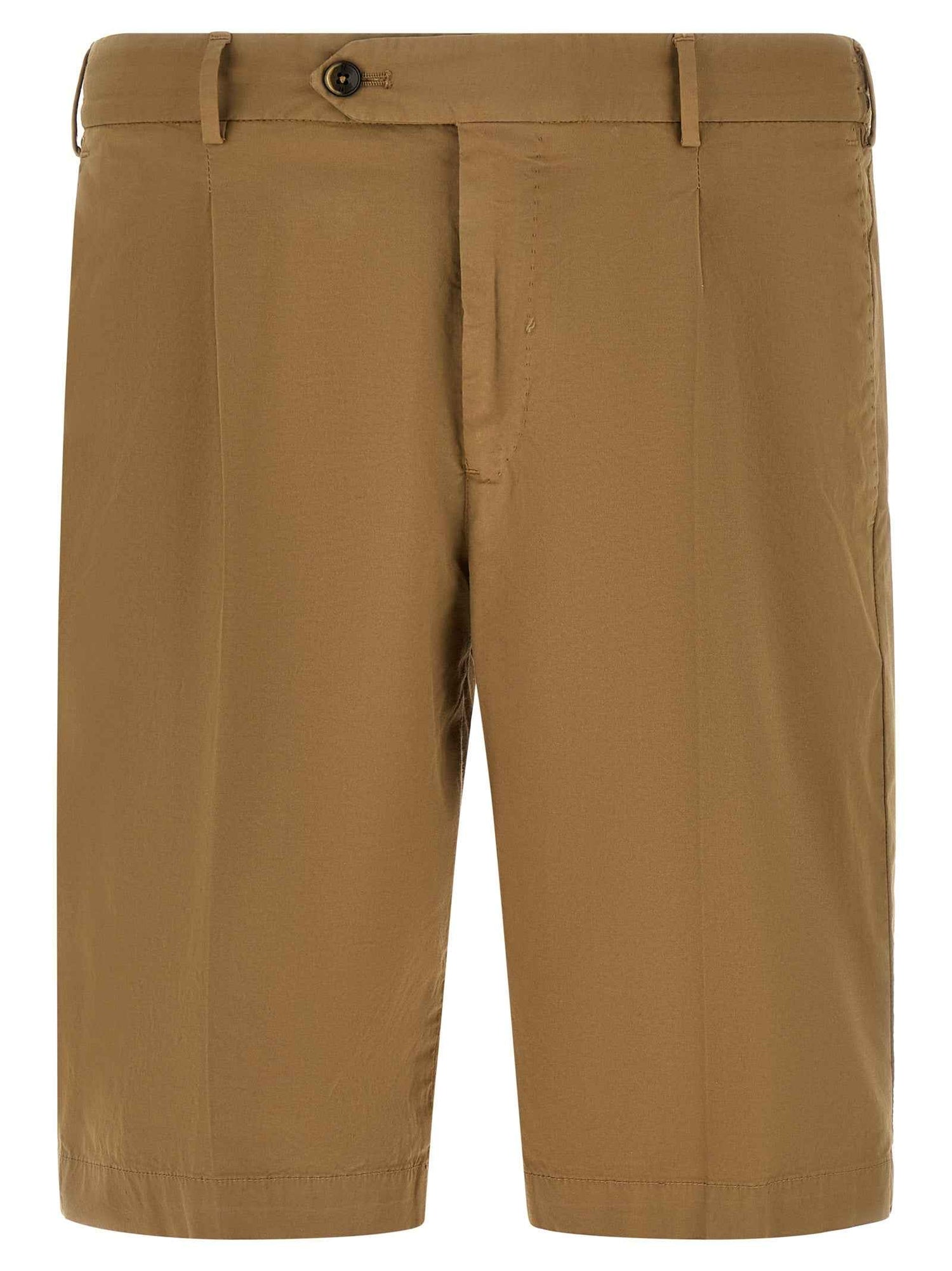 Beige Cotton Bermuda Shorts