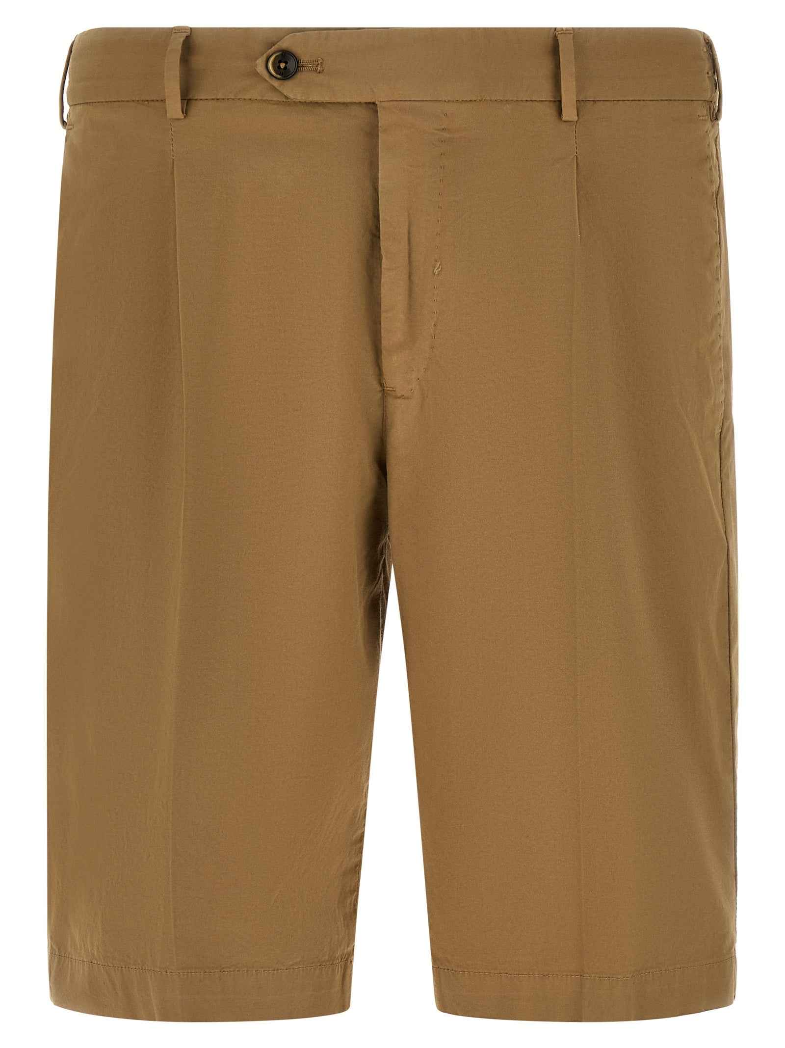 Beige Cotton Bermuda Shorts