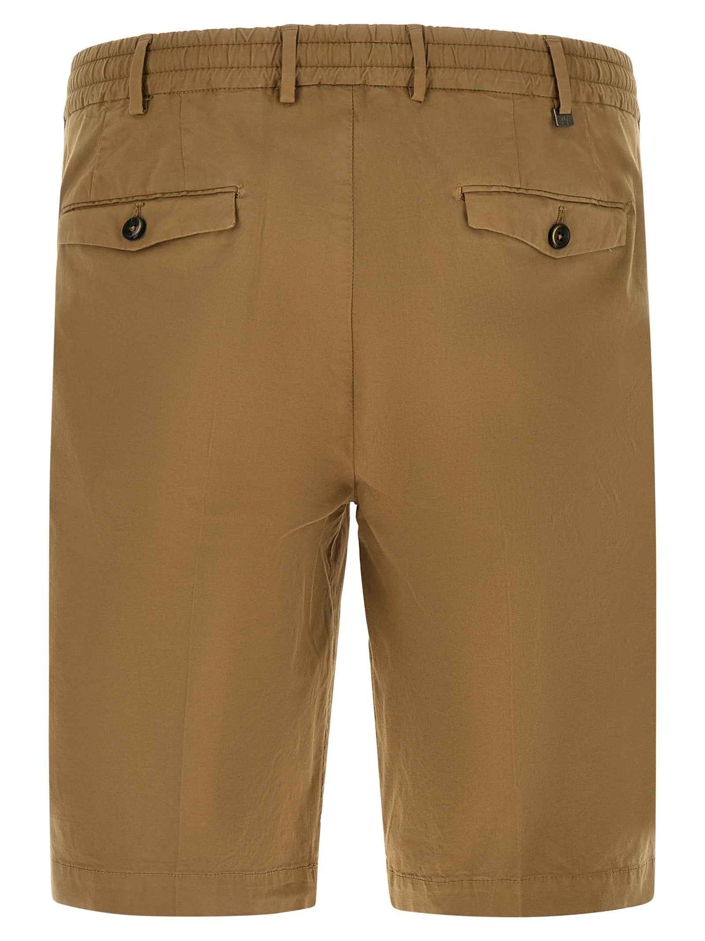 Beige Cotton Bermuda Shorts
