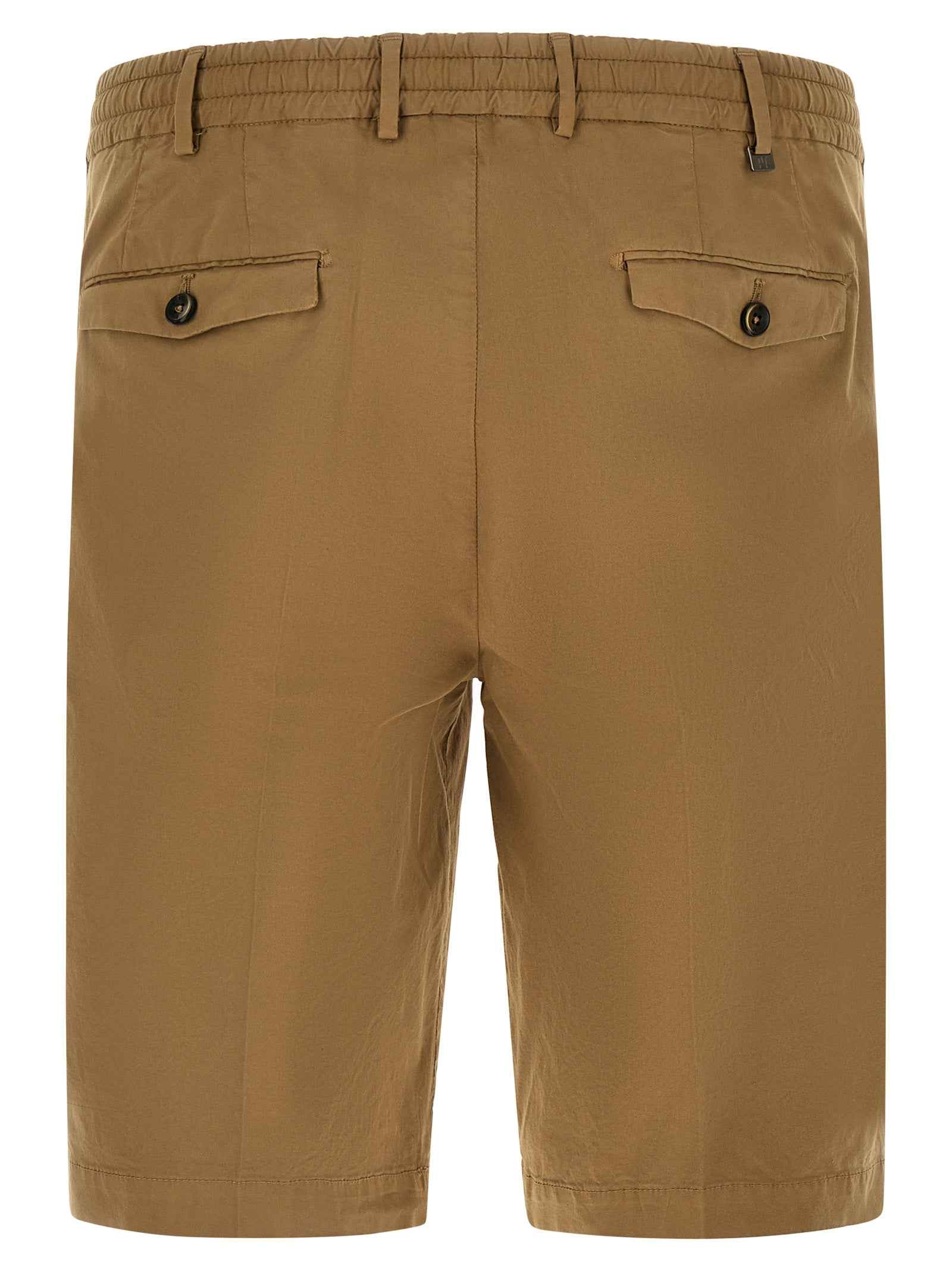 Beige Cotton Bermuda Shorts