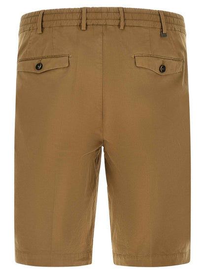 Beige Cotton Bermuda Shorts