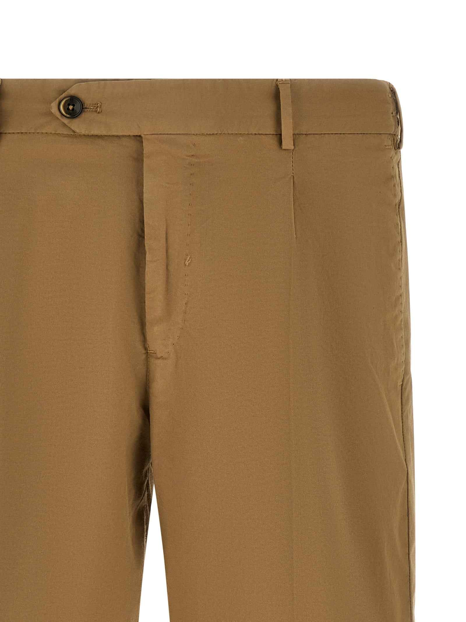 Beige Cotton Bermuda Shorts