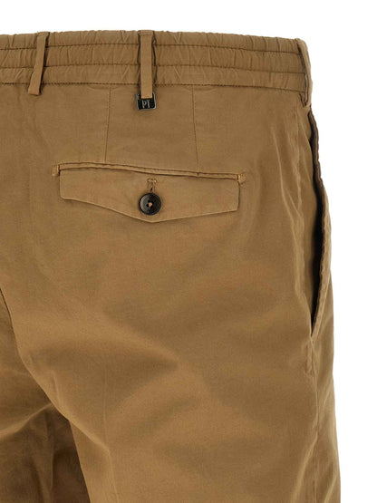 Beige Cotton Bermuda Shorts