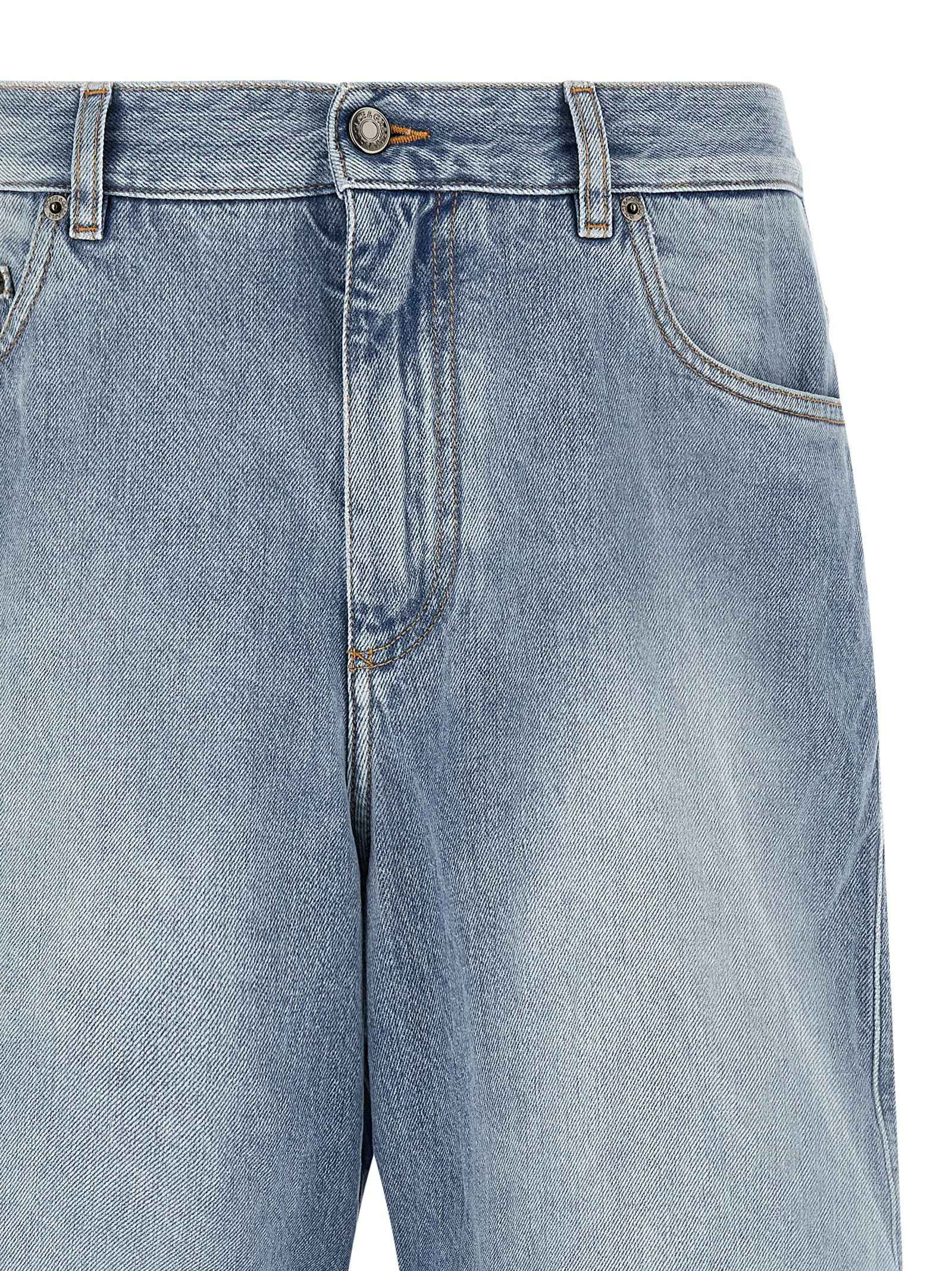Blue Cotton Bermuda Shorts