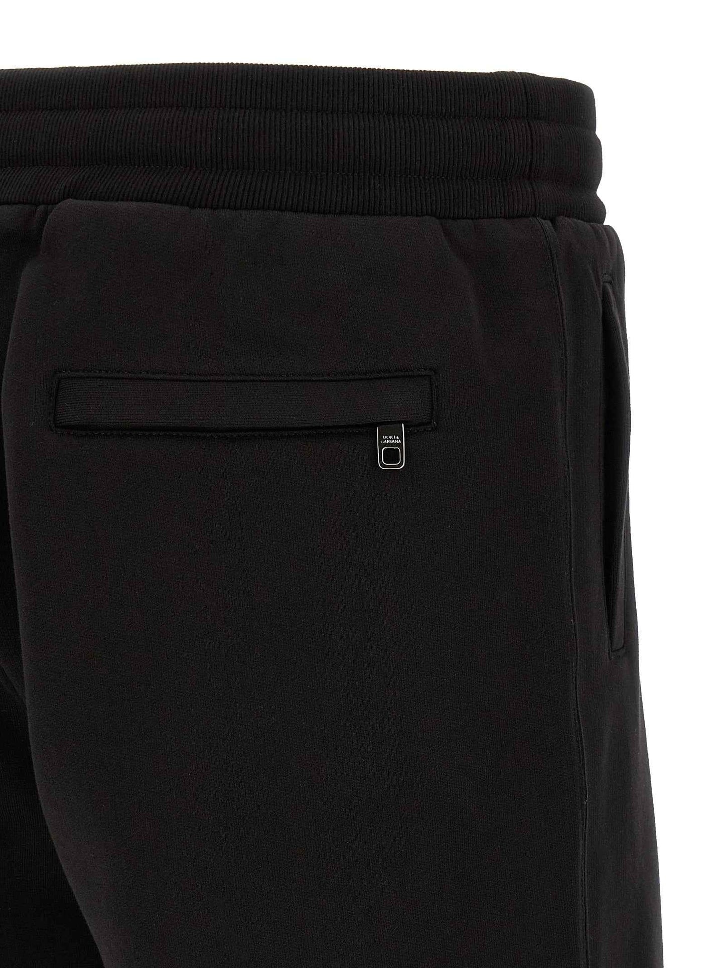 Black Cotton Bermuda Shorts