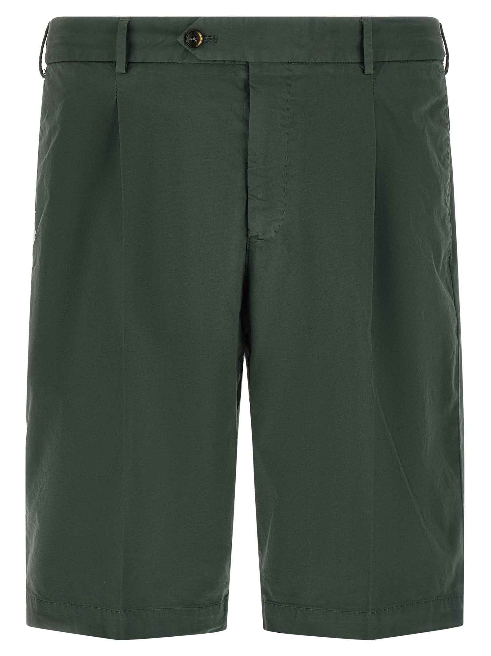 Bicolor Cotton Bermuda Shorts