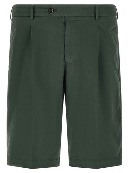 Bicolor Cotton Bermuda Shorts