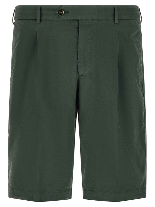 Bicolor Cotton Bermuda Shorts