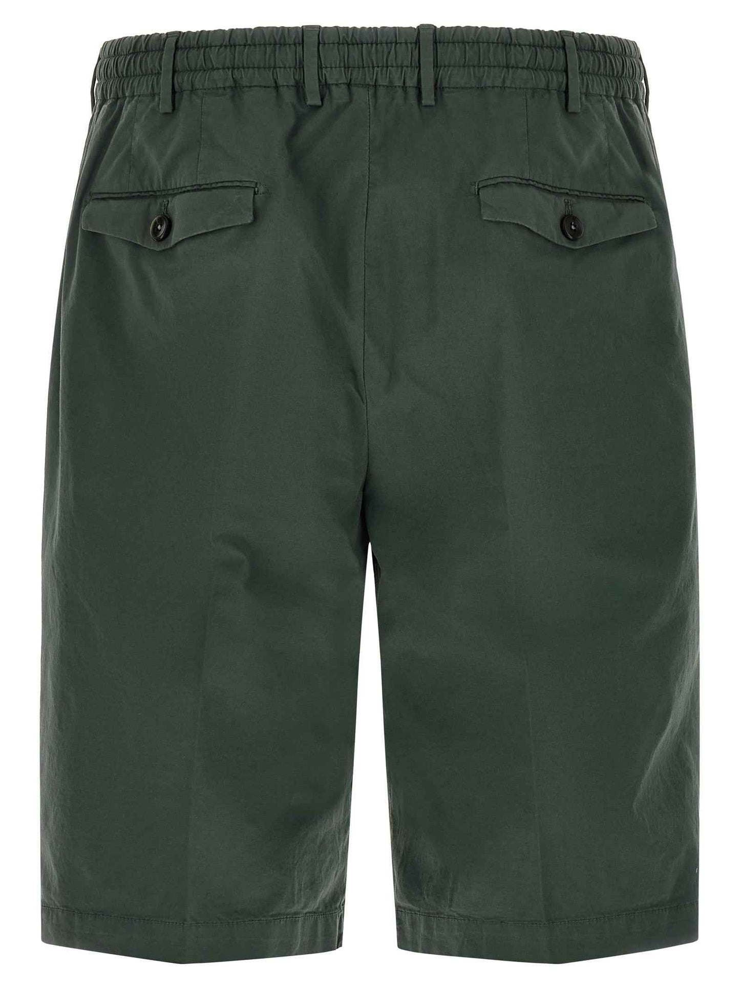 Bicolor Cotton Bermuda Shorts