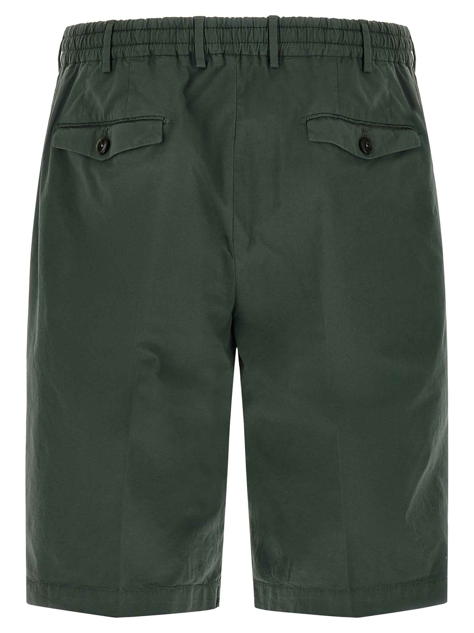Bicolor Cotton Bermuda Shorts