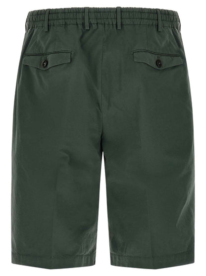 Bicolor Cotton Bermuda Shorts