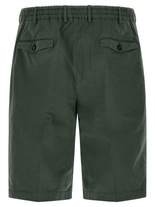 Bicolor Cotton Bermuda Shorts