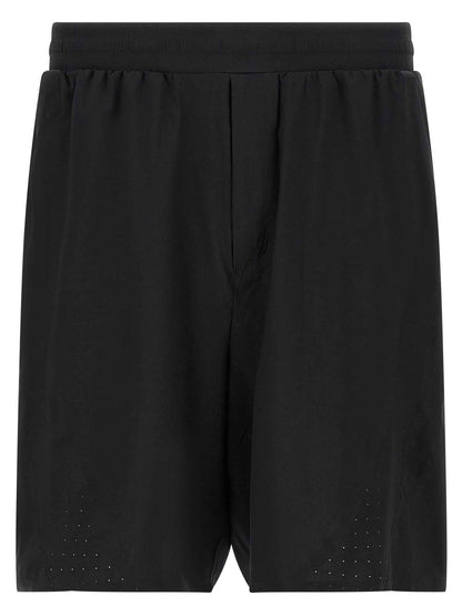 Black Polyester Bermuda Shorts