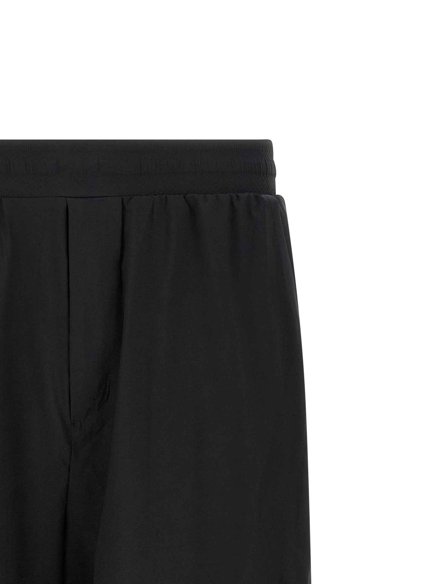 Black Polyester Bermuda Shorts