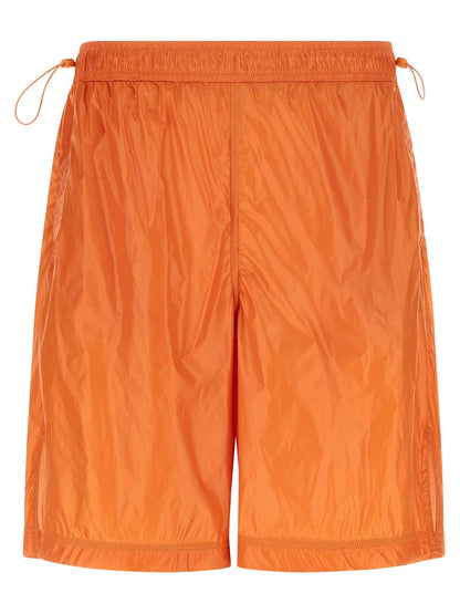 Orange Polyamide Bermuda Shorts
