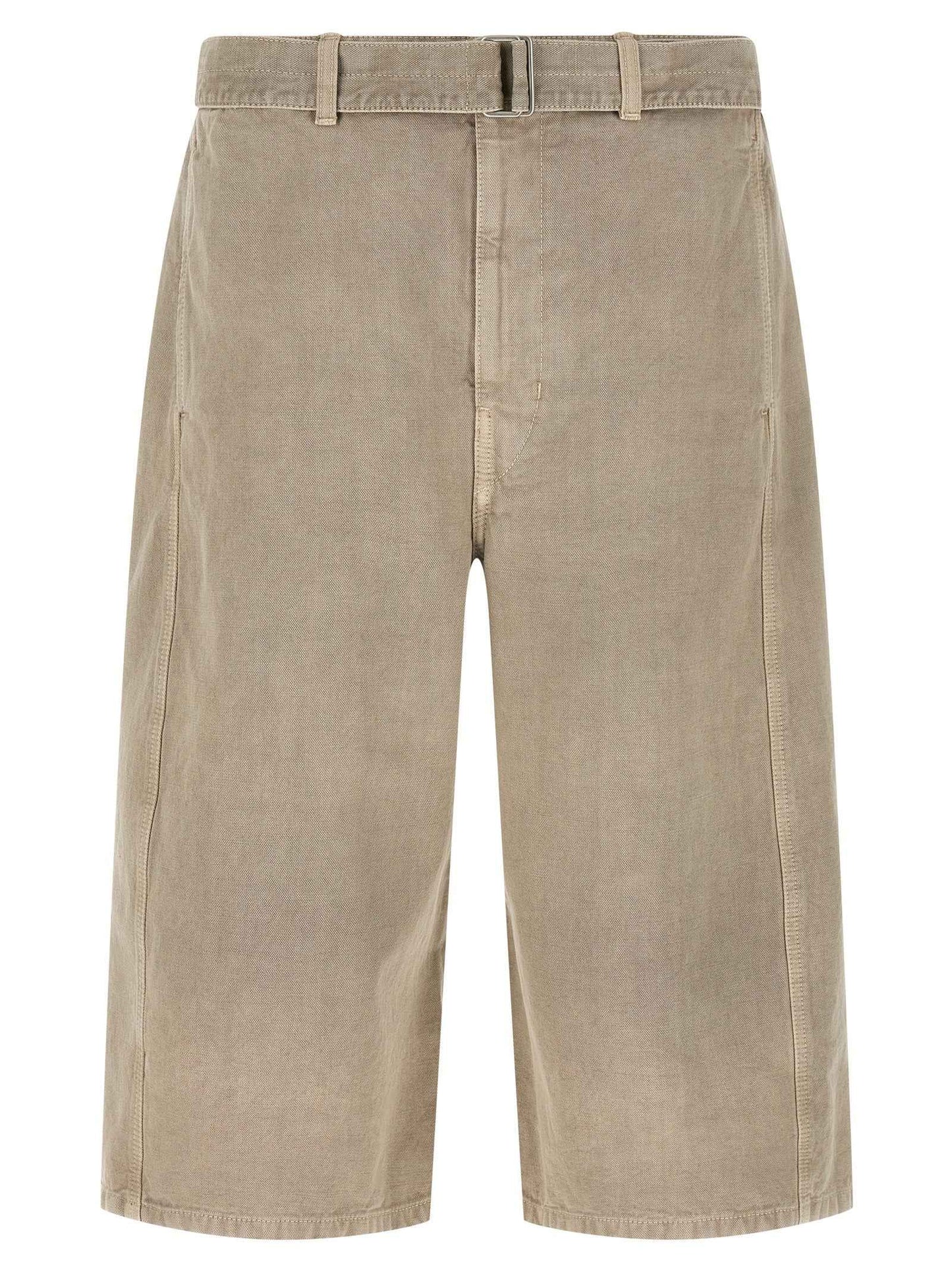 Gray Cotton Bermuda Shorts