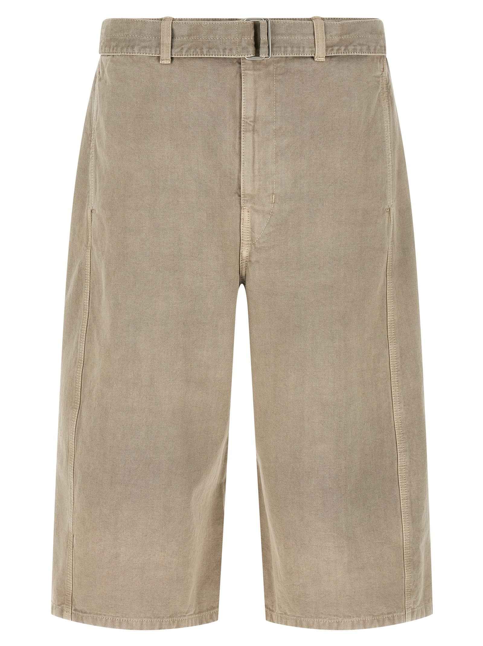 Gray Cotton Bermuda Shorts