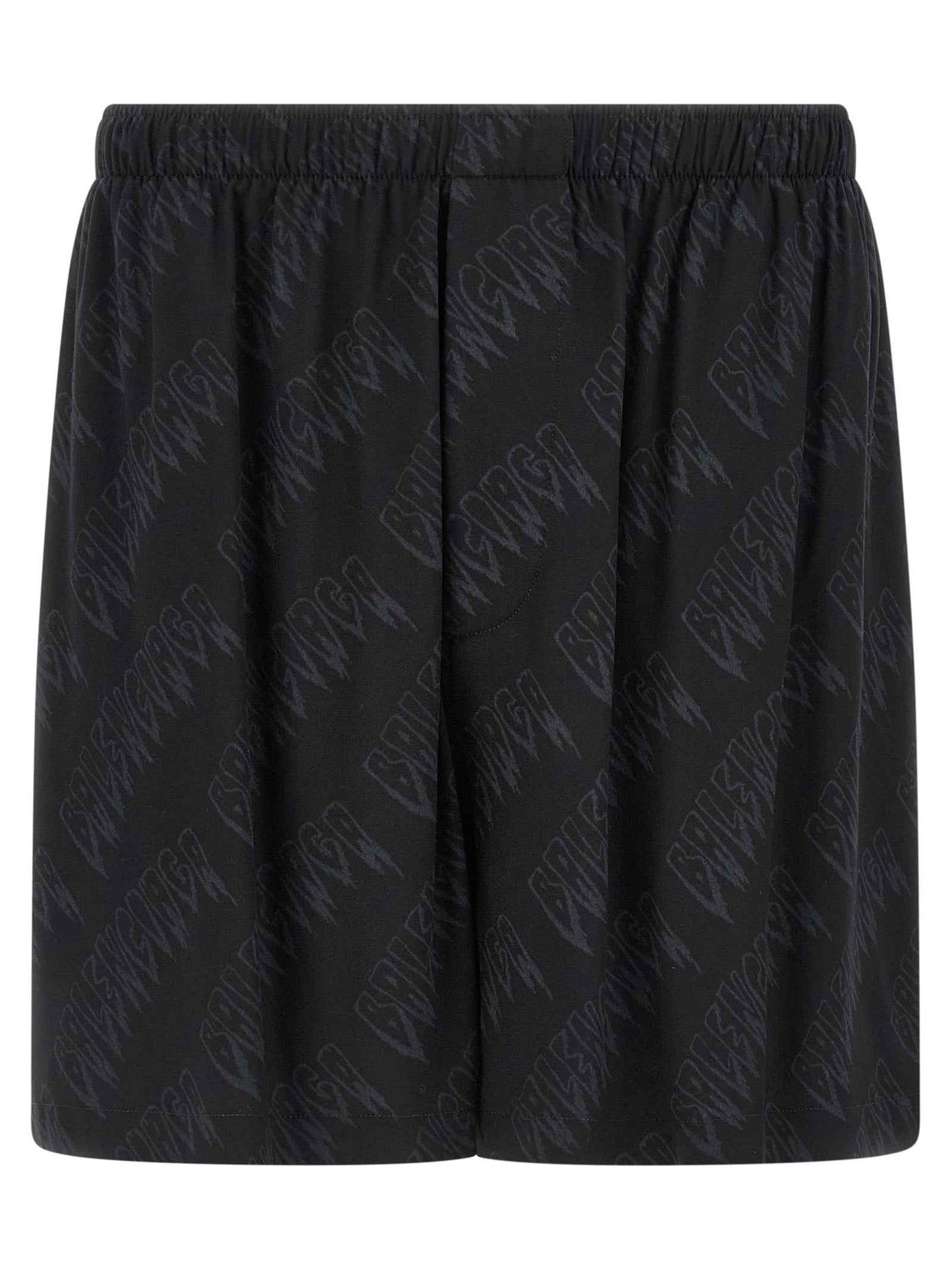 Black Viscose Bermuda Shorts