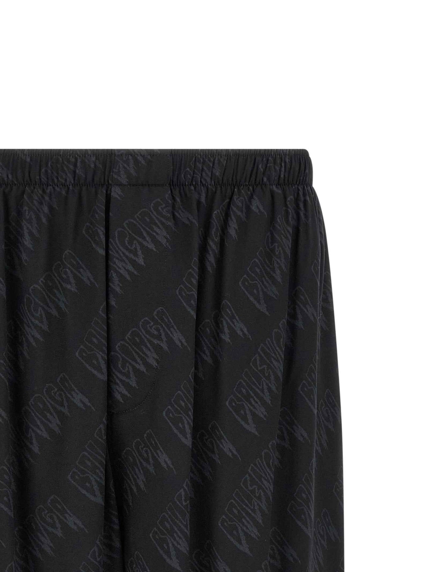 Black Viscose Bermuda Shorts