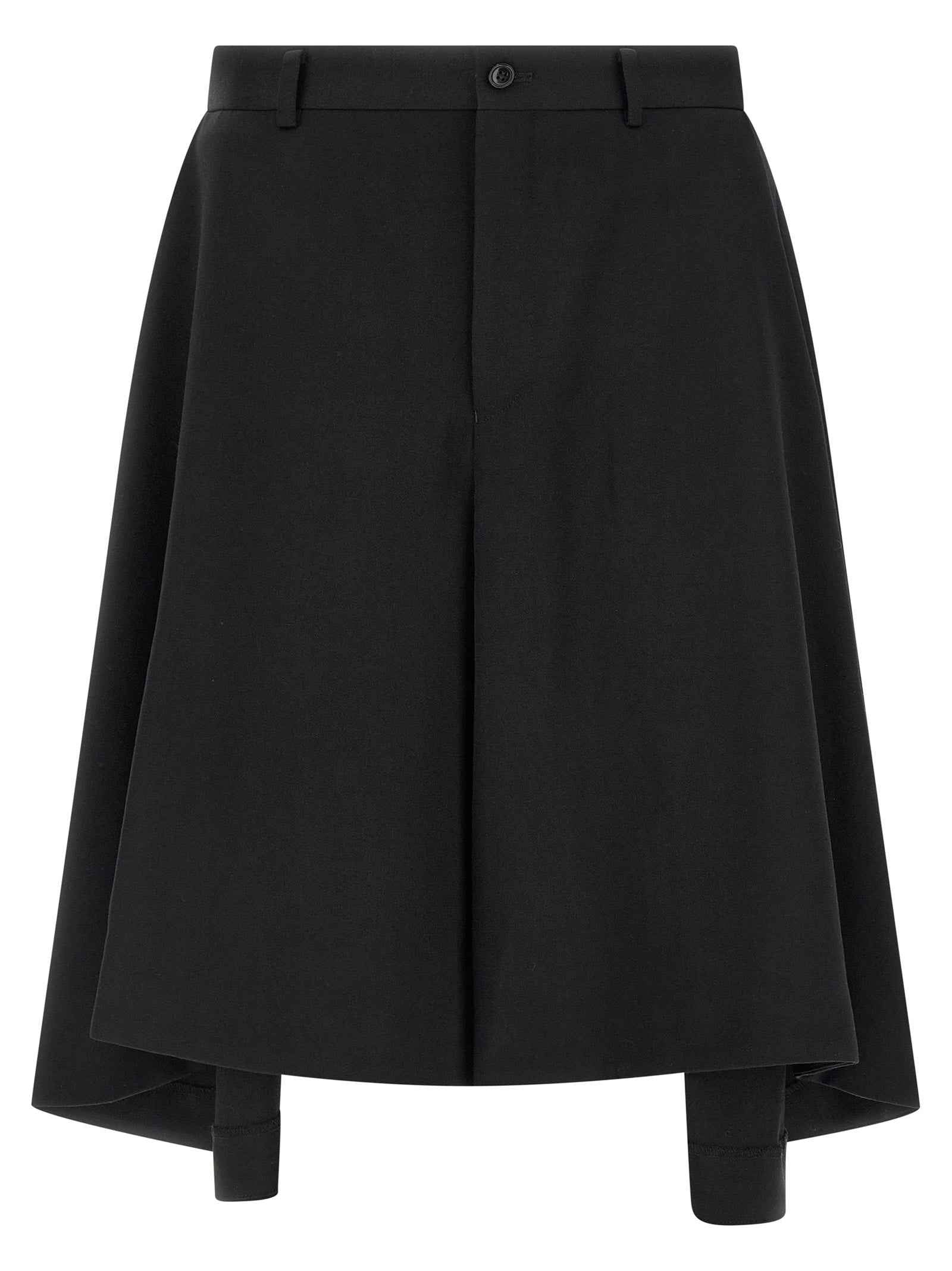 Black Wool Bermuda Shorts