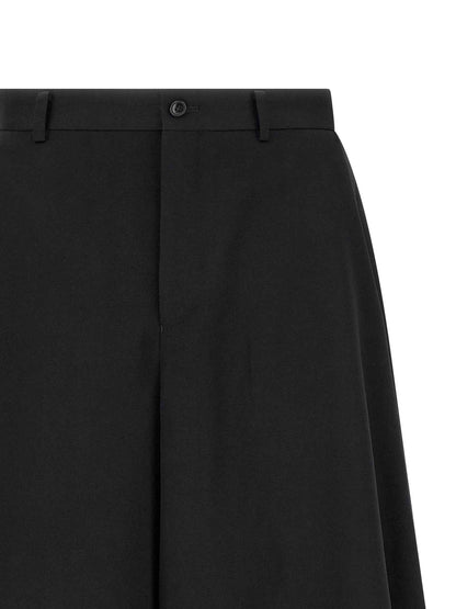 Black Wool Bermuda Shorts