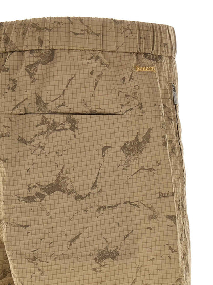 Beige Polyamide Bermuda Shorts