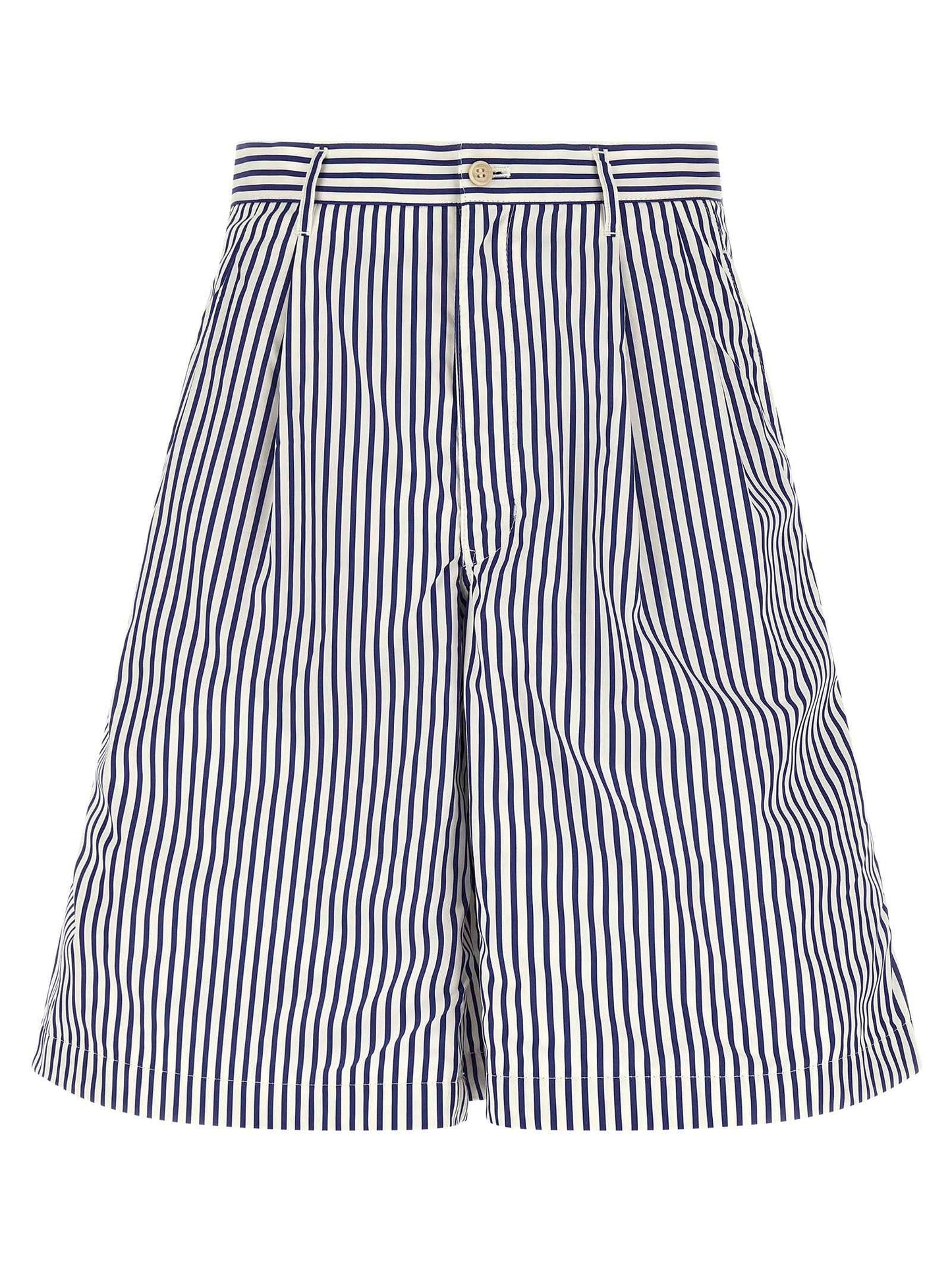 Blue Cotton Bermuda Shorts