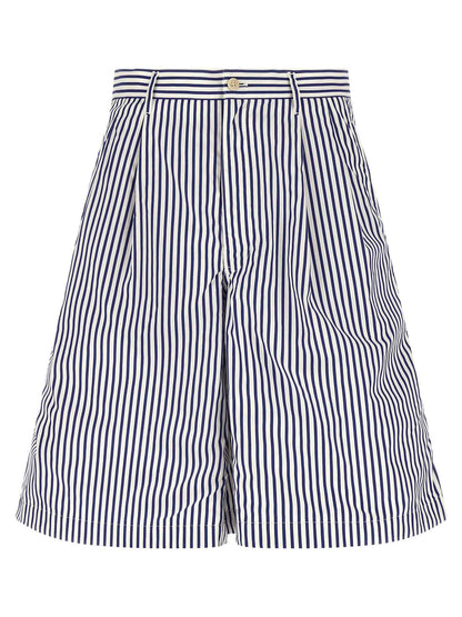 Blue Cotton Bermuda Shorts