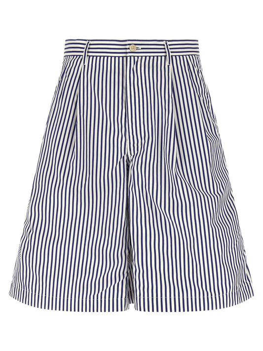 Blue Cotton Bermuda Shorts