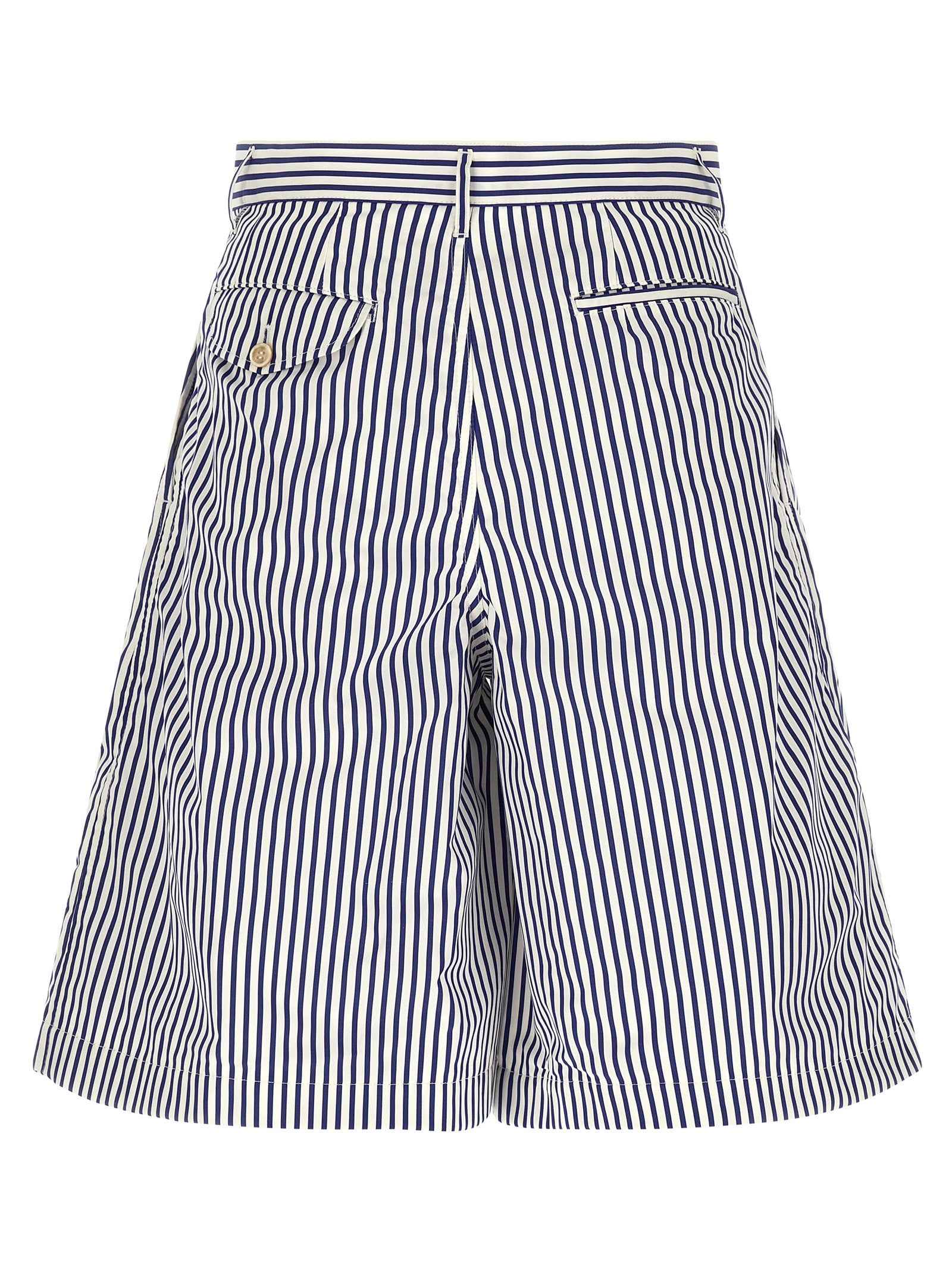 Blue Cotton Bermuda Shorts