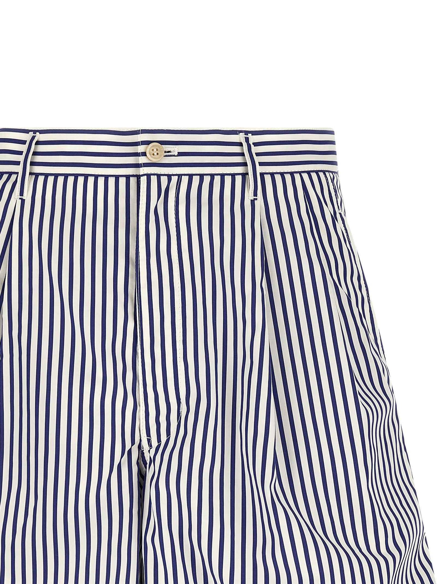 Blue Cotton Bermuda Shorts