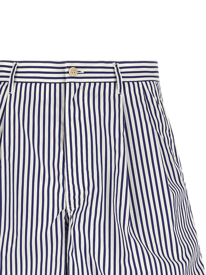 Blue Cotton Bermuda Shorts