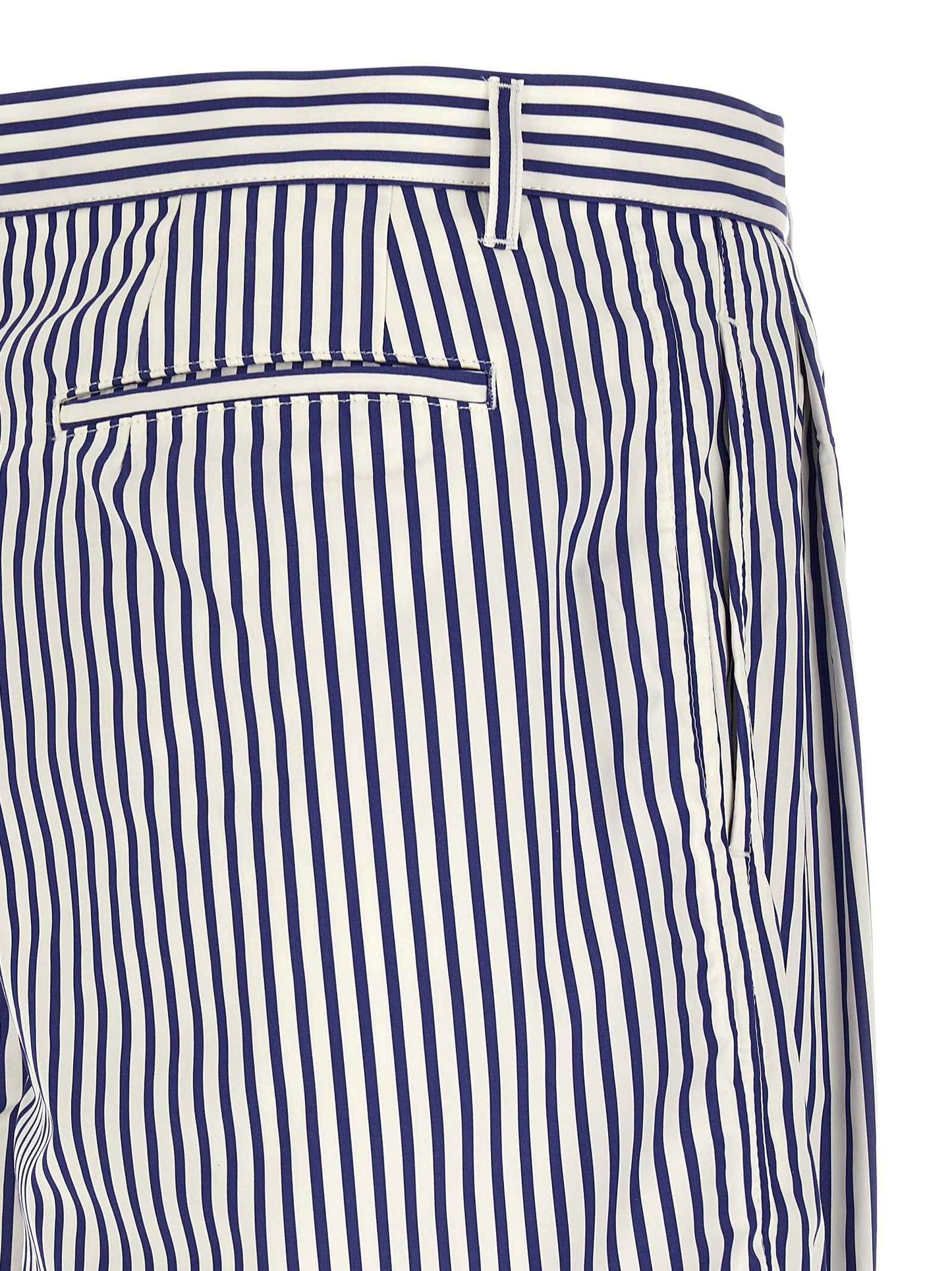 Blue Cotton Bermuda Shorts