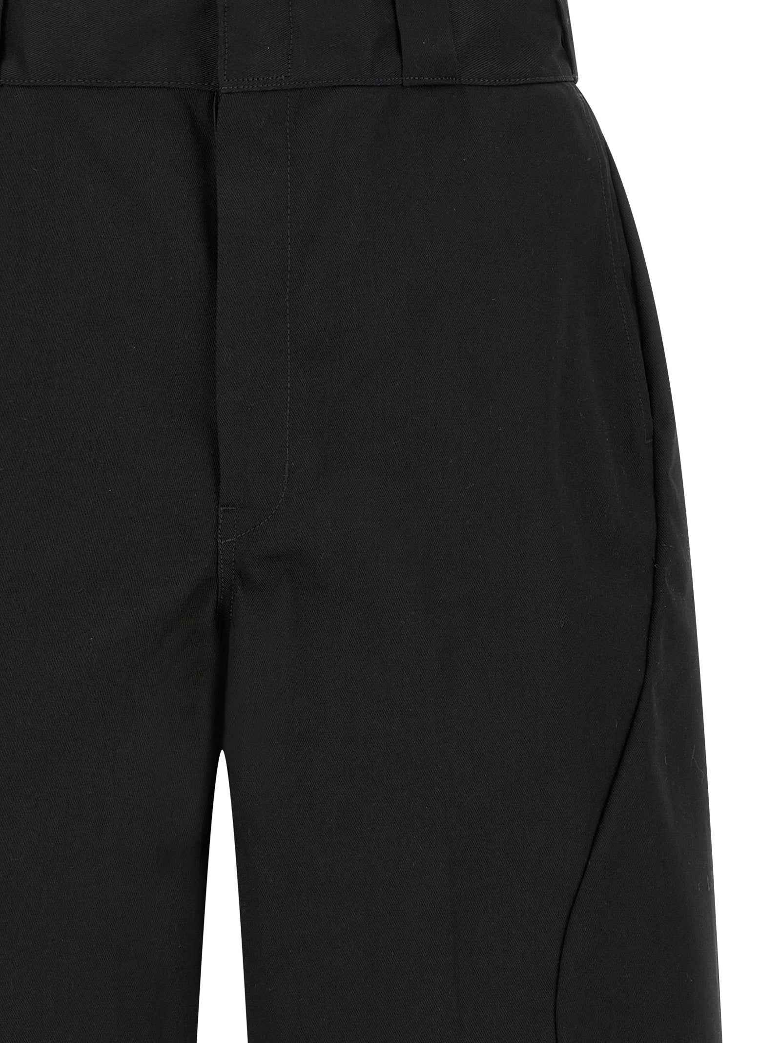 Black Polyester Bermuda Shorts
