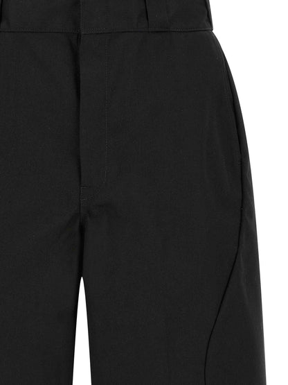 Black Polyester Bermuda Shorts