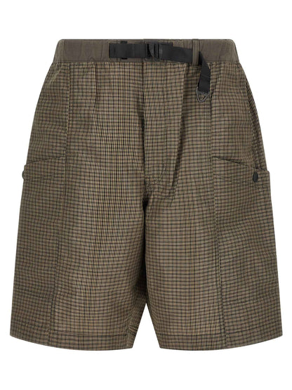 Bicolor Linen Bermuda Shorts