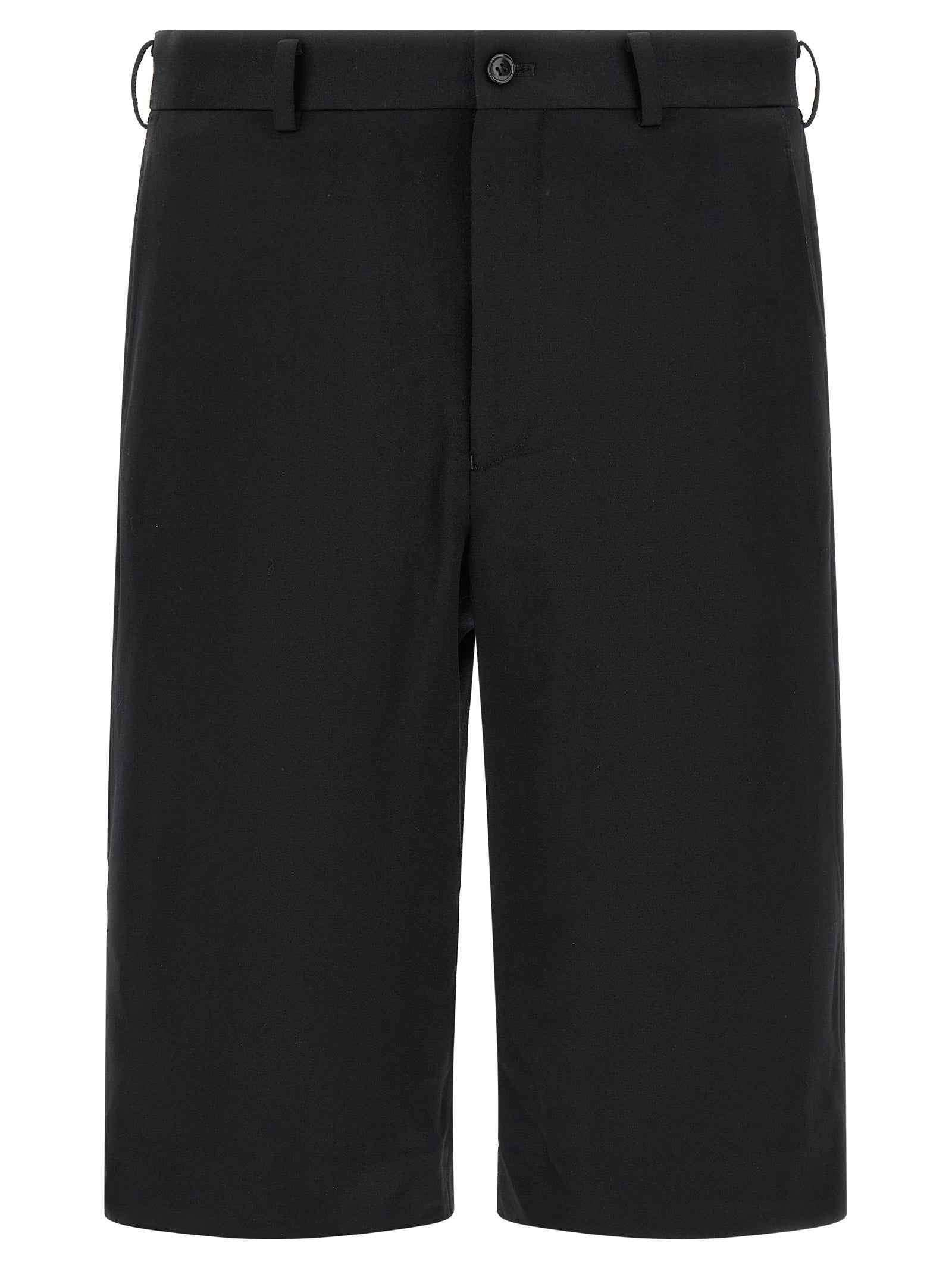 Black Wool Bermuda Shorts
