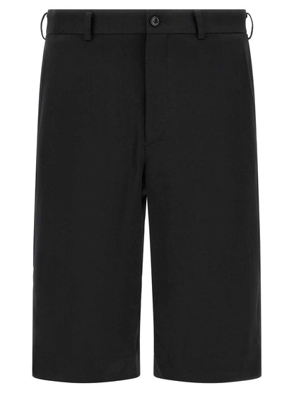 Black Wool Bermuda Shorts